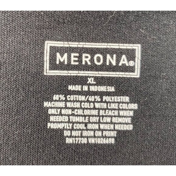 Merona Men's Polo Shirt XL Black Cotton/Polyester Blend - Picture 3 of 7